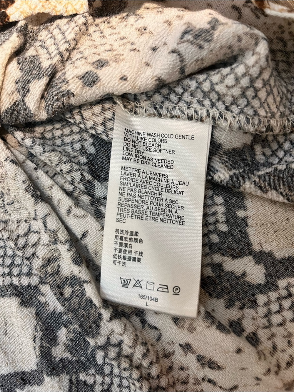 Anthropologie Maeve Brown and Cream Snake-Print Baby Doll Dress - Picture 3 of 6